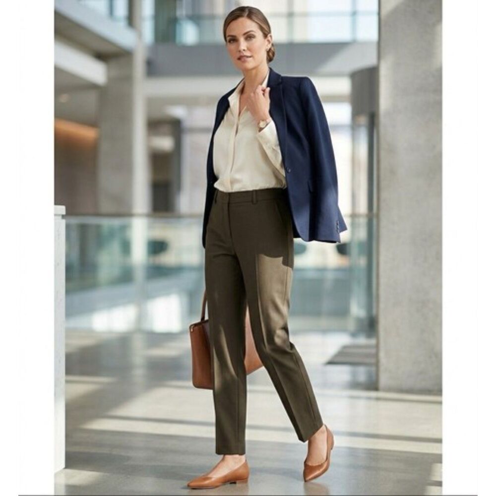 LAFAYETTE 148 Pants Womens Sz 6 Trousers Stretch Wool Pleated timeless career